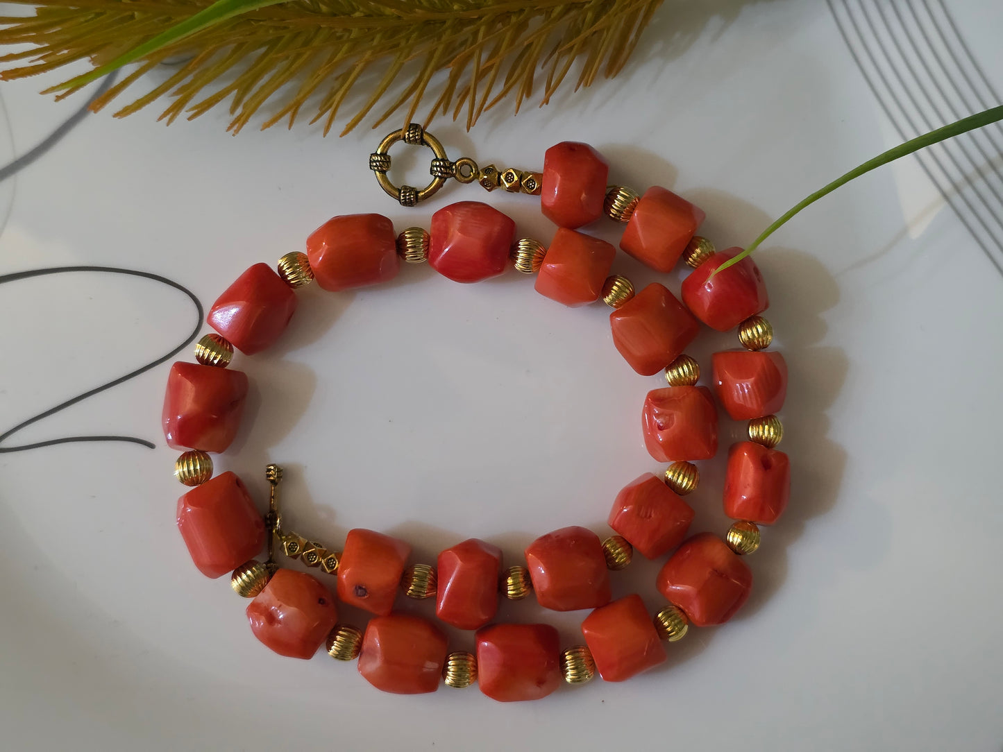 Fiery Coral Necklace