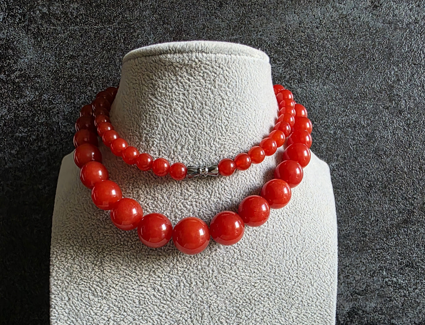 Certified Premium South Red Agate Necklace