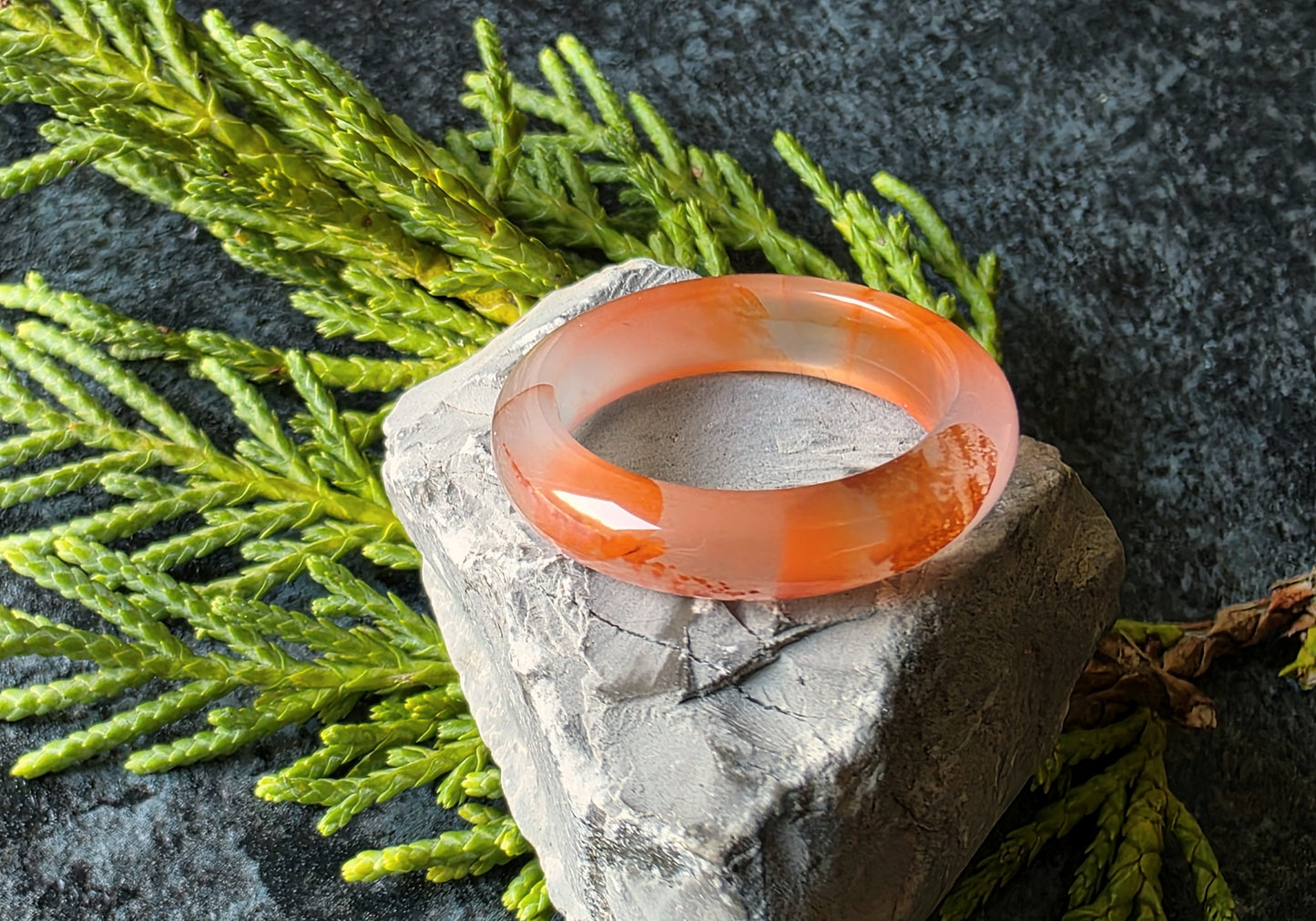 South Red Agate Bracelet & Ring Set