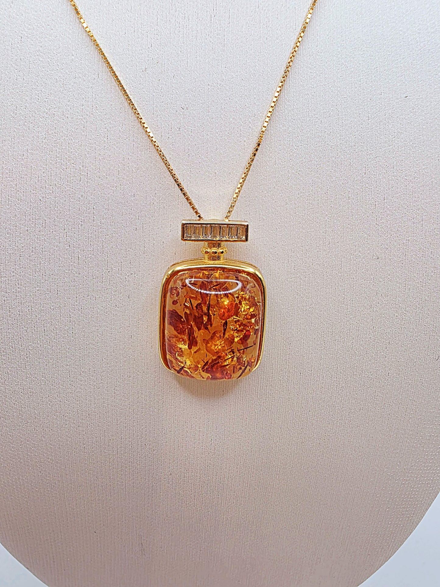 Certified Natural Square-Cut Burmese Amber
