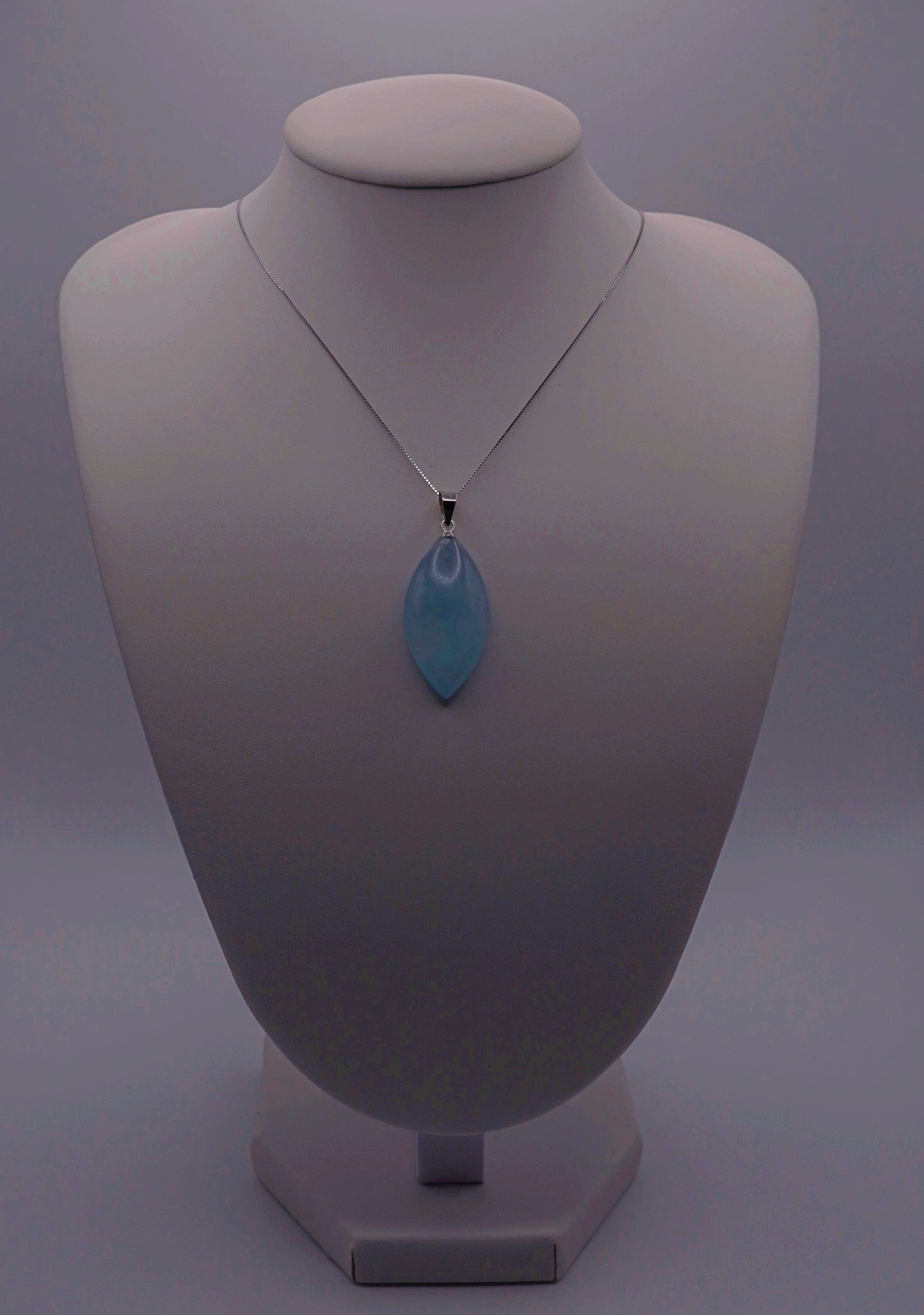 Certified Aquamarine Pendant Necklace - Light Blue Gemstone - Elegant Silver Jewelry