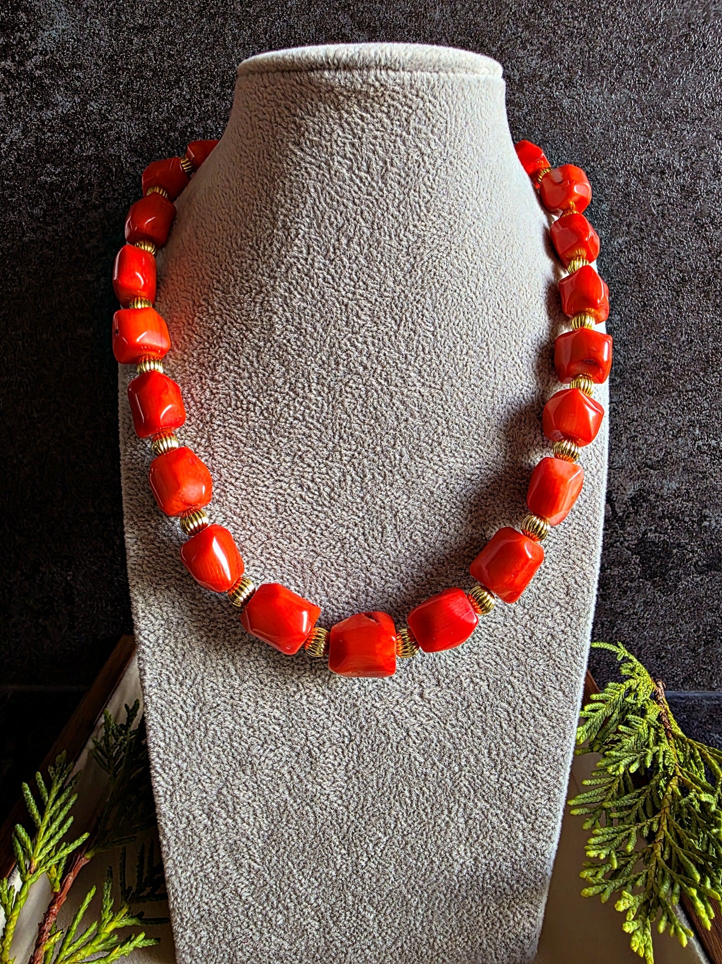 Fiery Coral Necklace