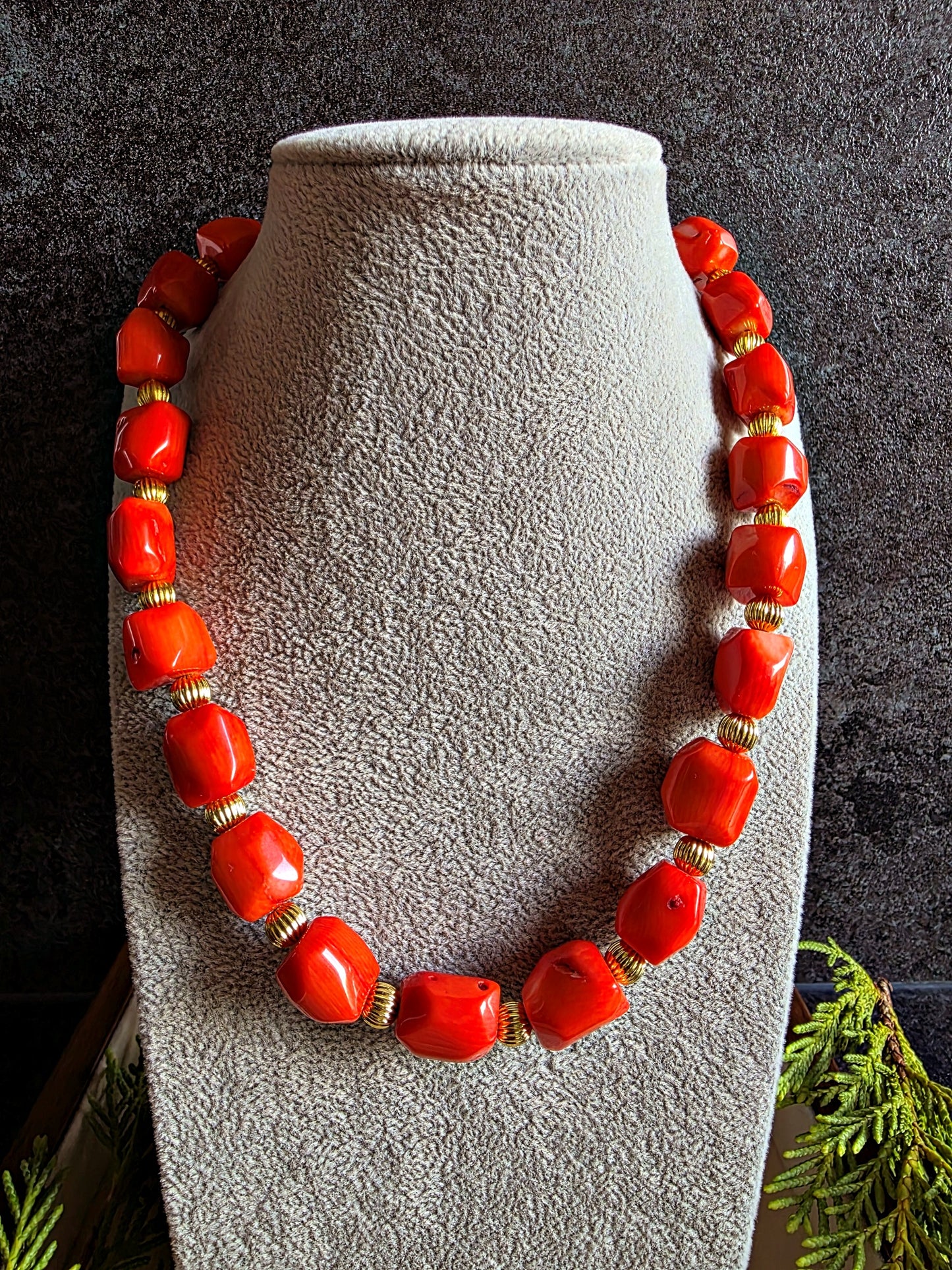 Fiery Coral Necklace