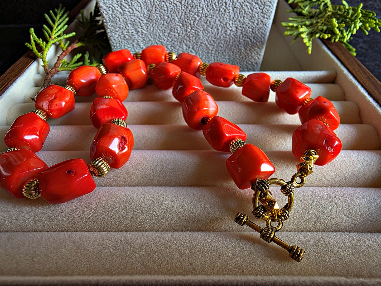 Fiery Coral Necklace