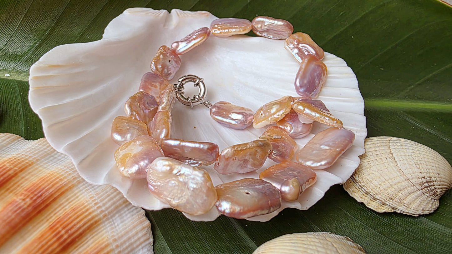 Natural Keshi Pearl Necklace