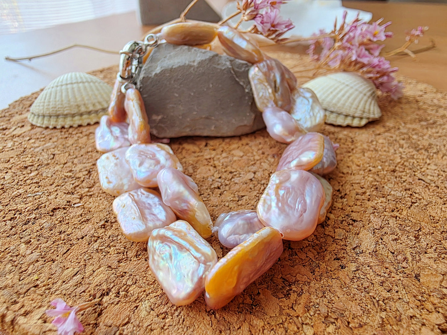 Natural Keshi Pearl Necklace