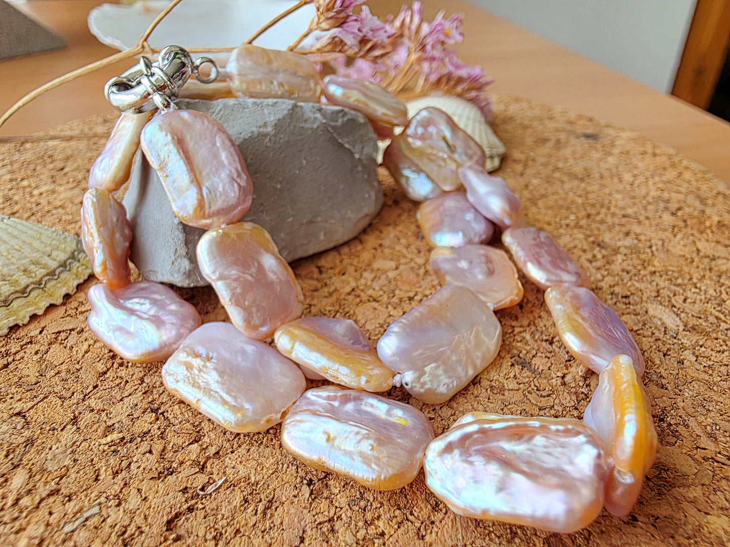 Natural Keshi Pearl Necklace