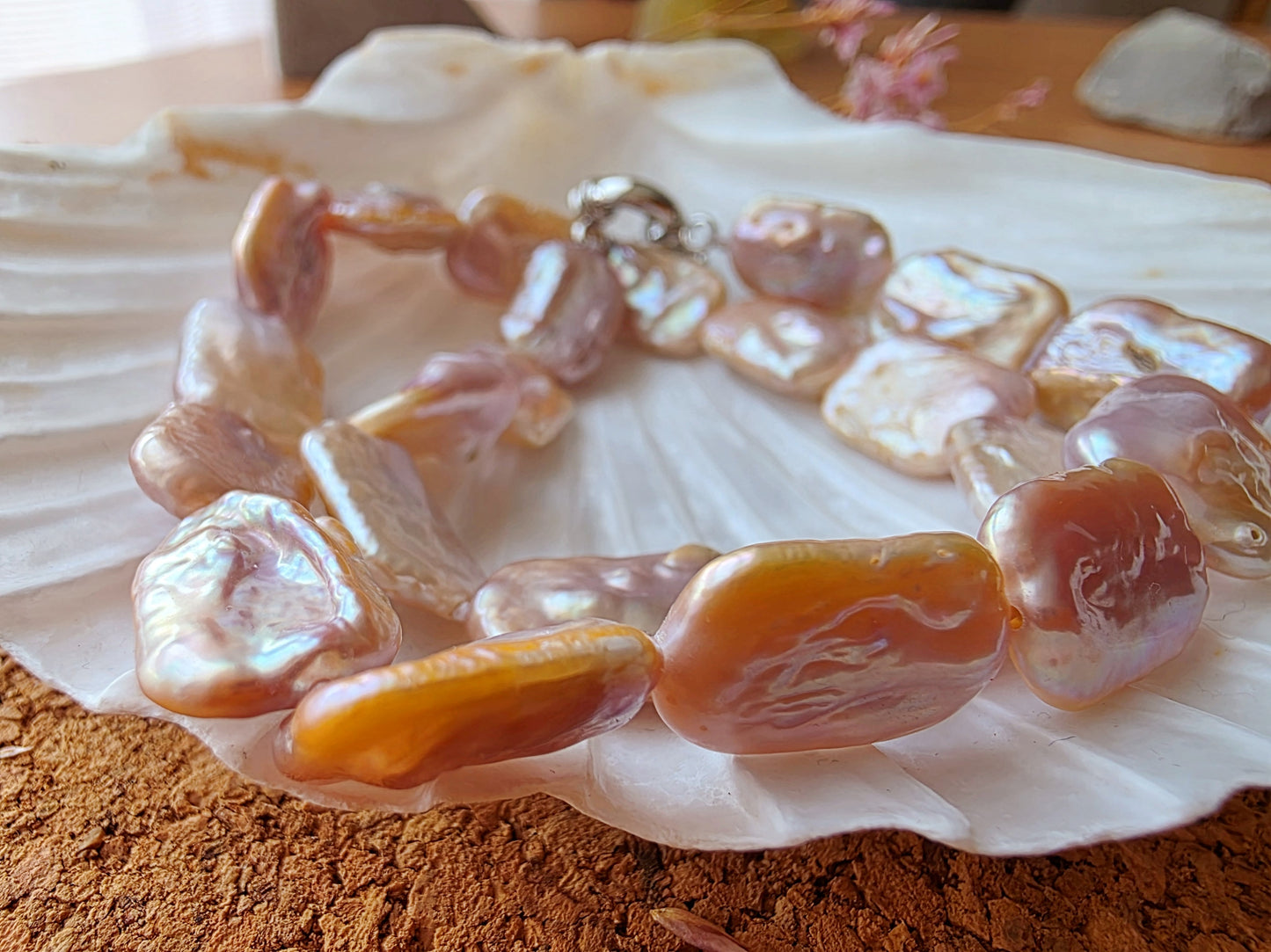 Natural Keshi Pearl Necklace