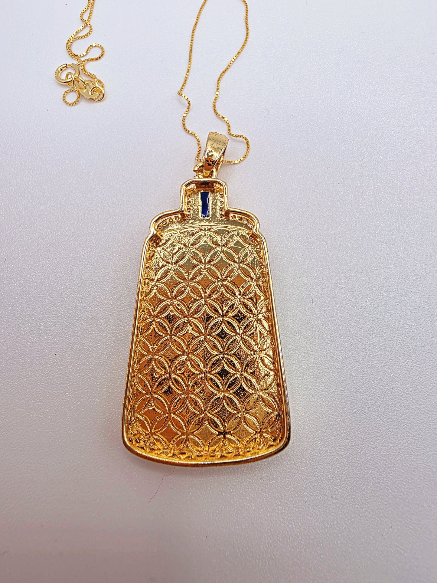 Certified Natural Lapis Lazuli Square Pendant