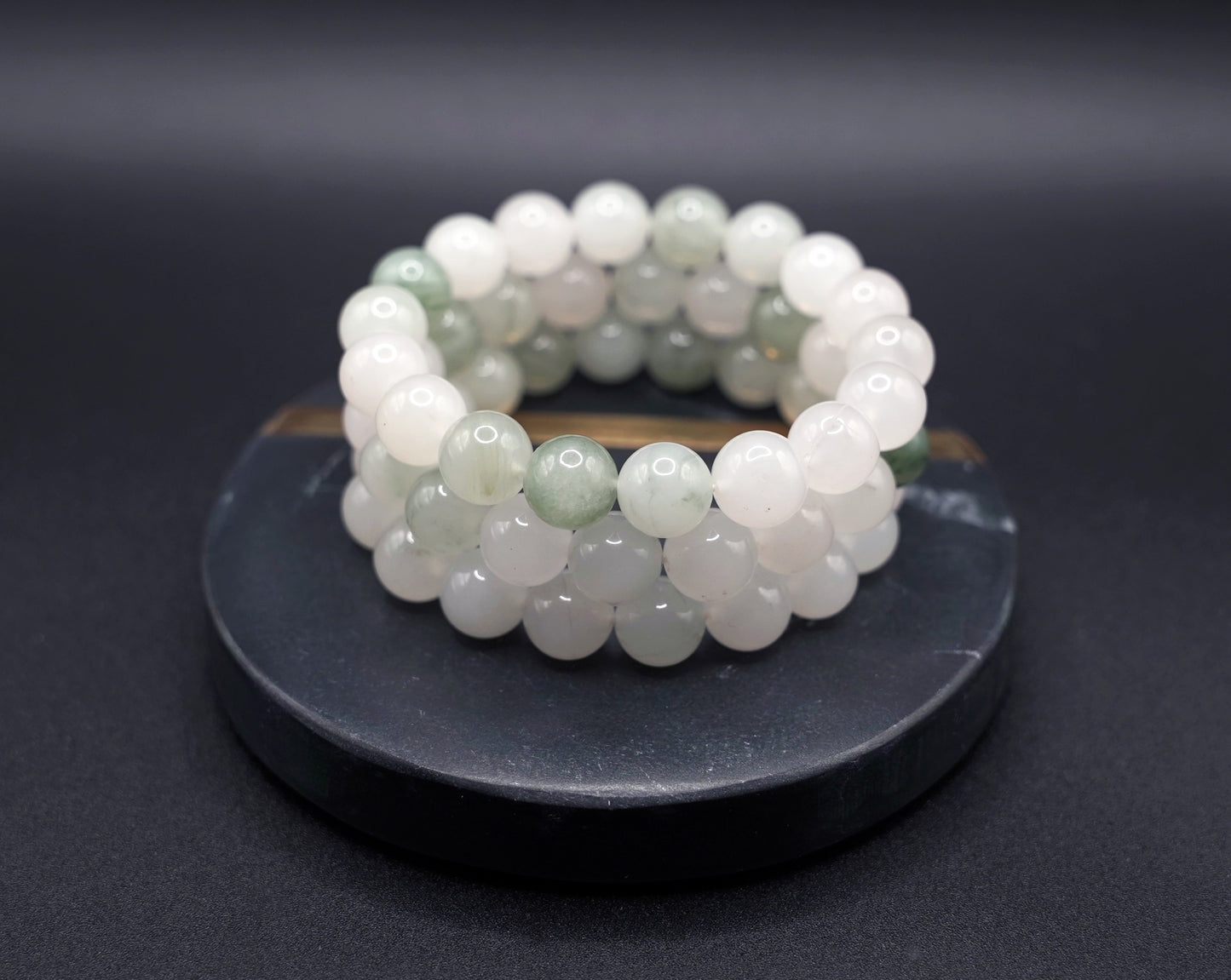 Multi-Strand Jade Bracelet Stack – Natural Green Jade Beads for Elegance & Energy