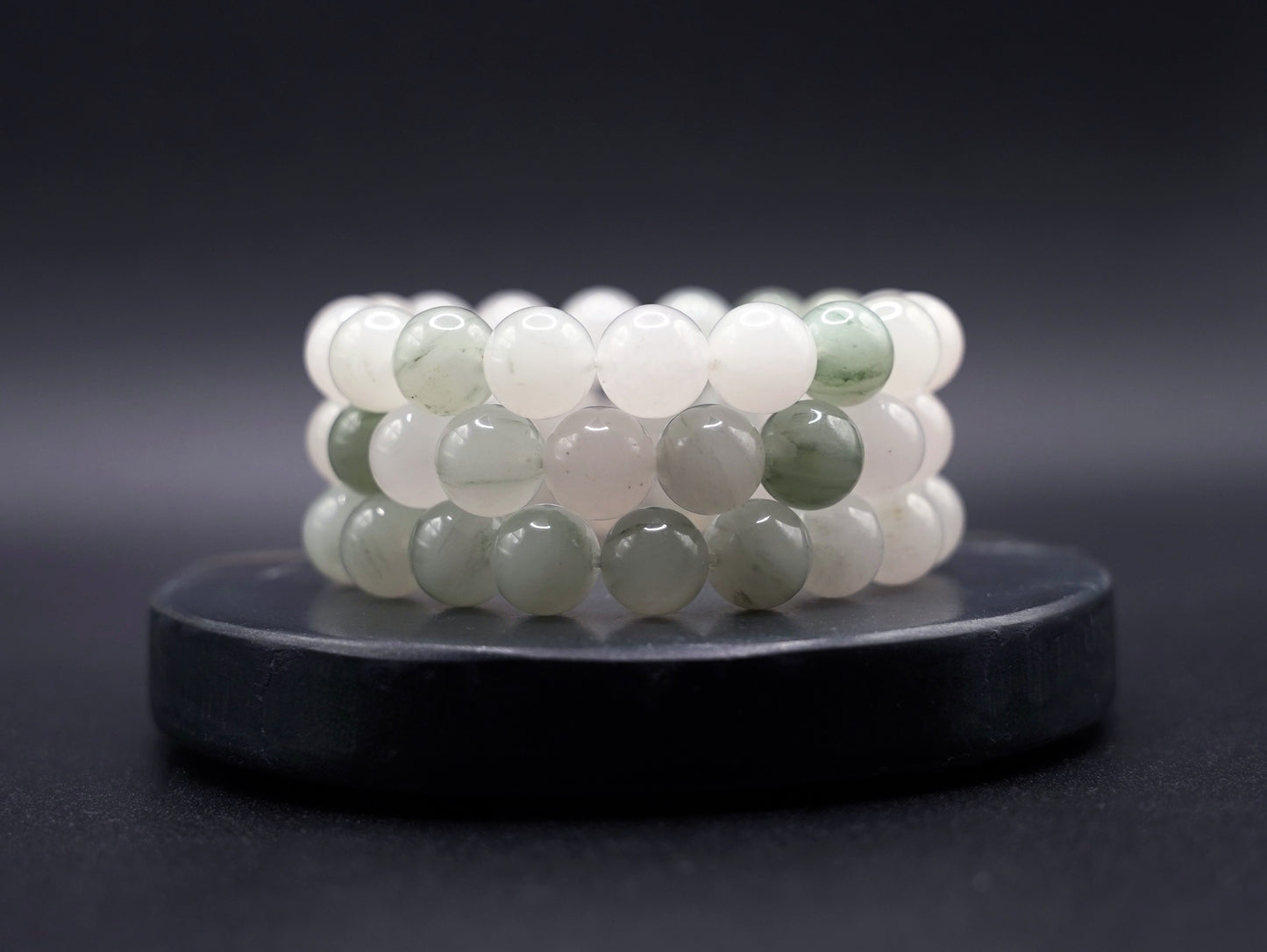 Multi-Strand Jade Bracelet Stack – Natural Green Jade Beads for Elegance & Energy
