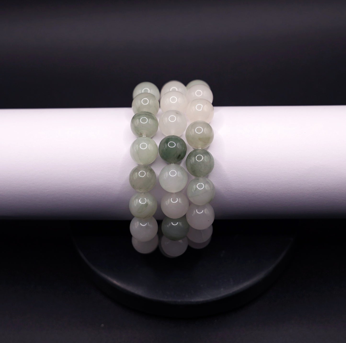 Multi-Strand Jade Bracelet Stack – Natural Green Jade Beads for Elegance & Energy