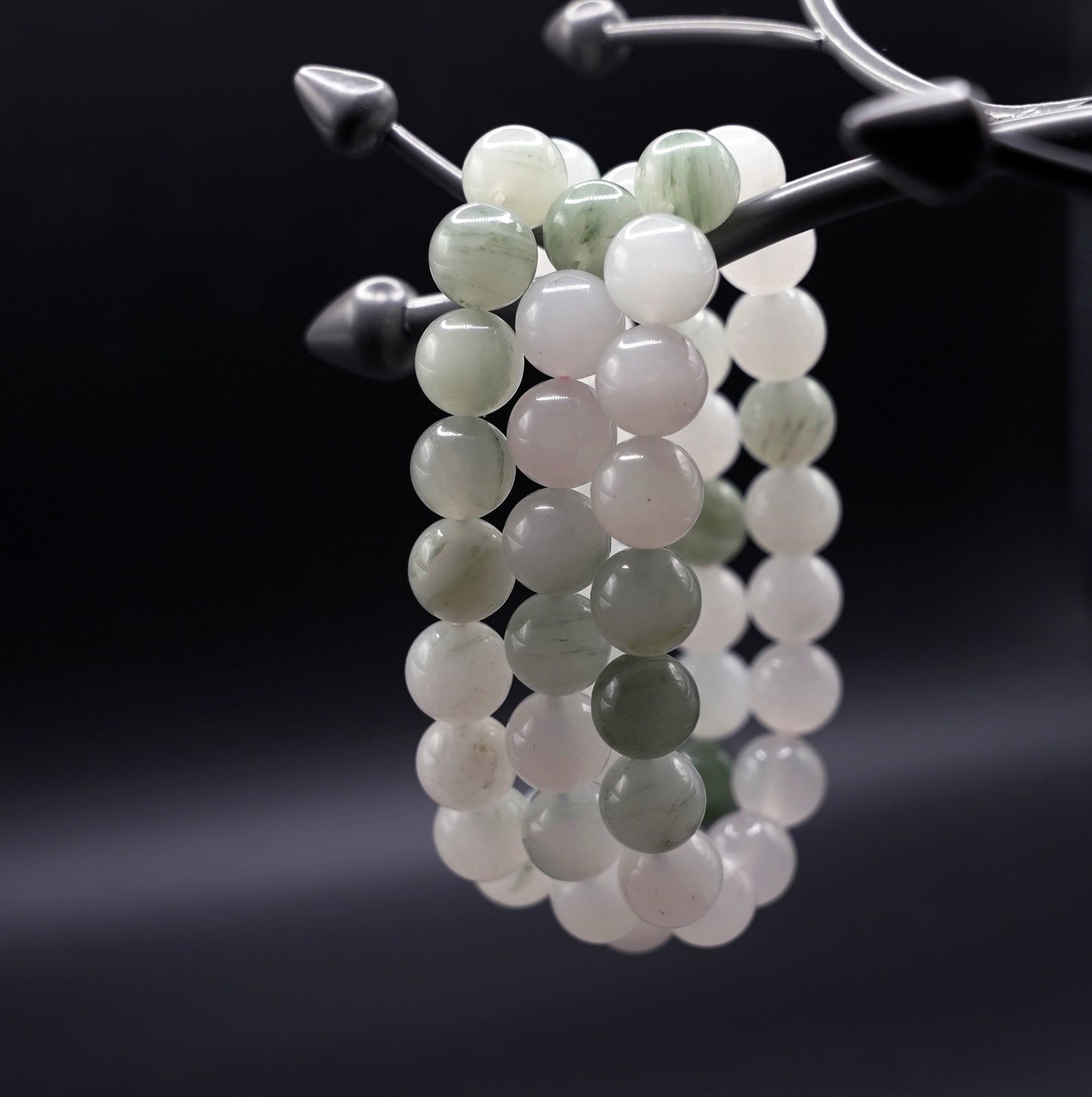 Multi-Strand Jade Bracelet Stack – Natural Green Jade Beads for Elegance & Energy