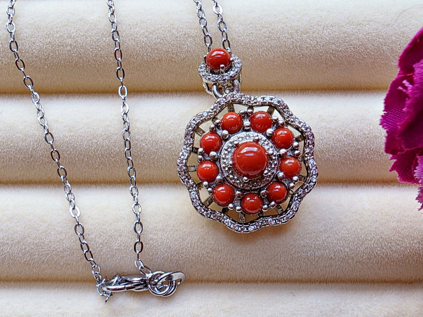 South Red Agate Stress Pendant