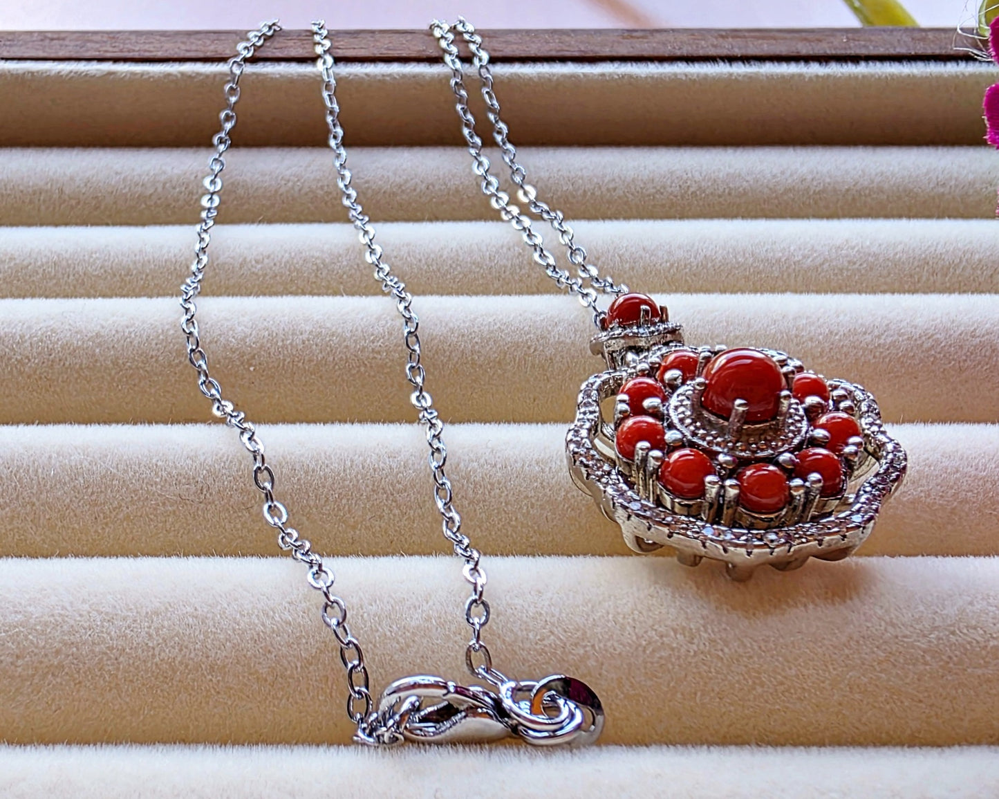 South Red Agate Stress Pendant
