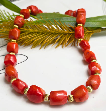 Fiery Coral Necklace