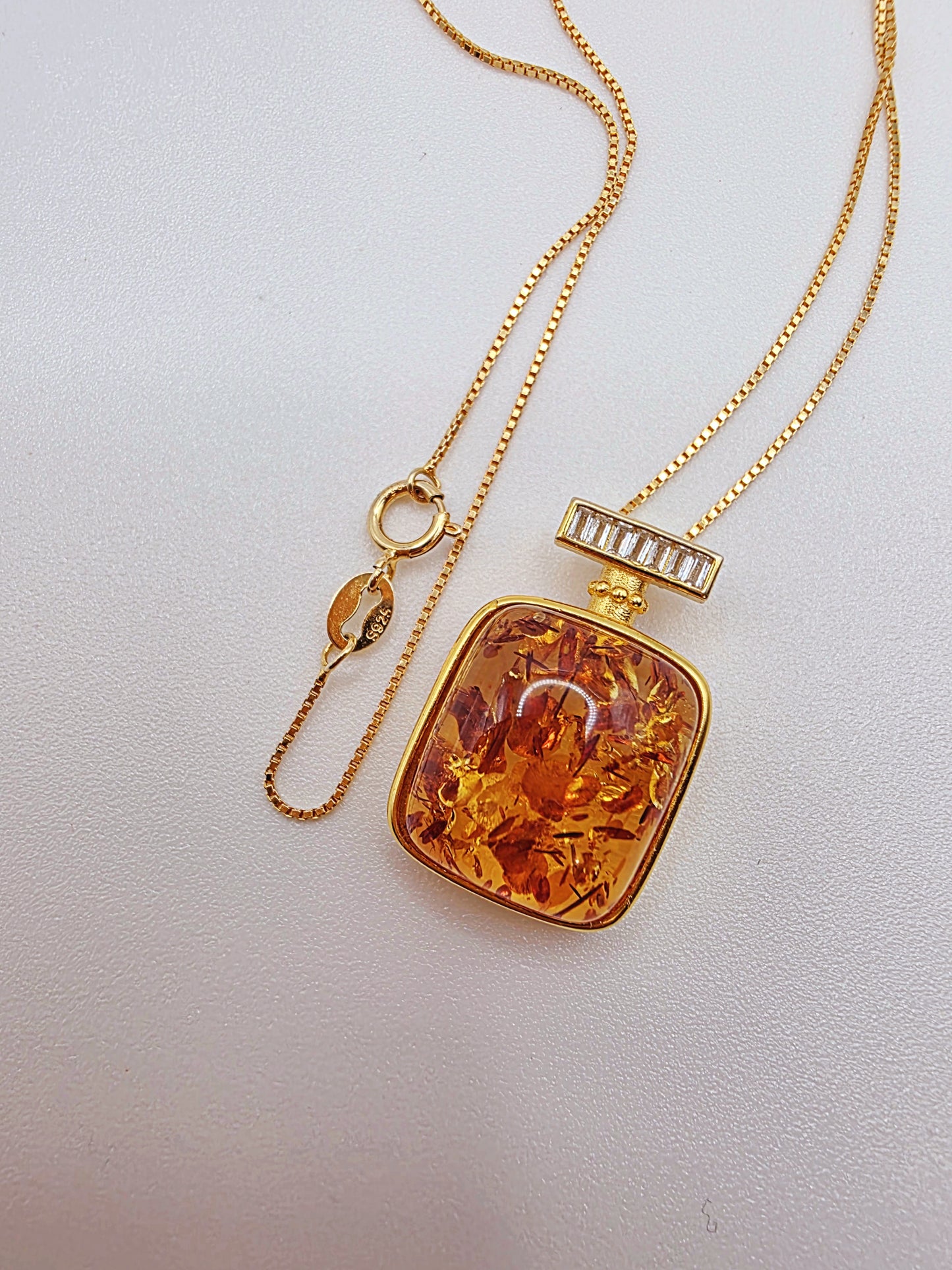 Certified Natural Square-Cut Burmese Amber