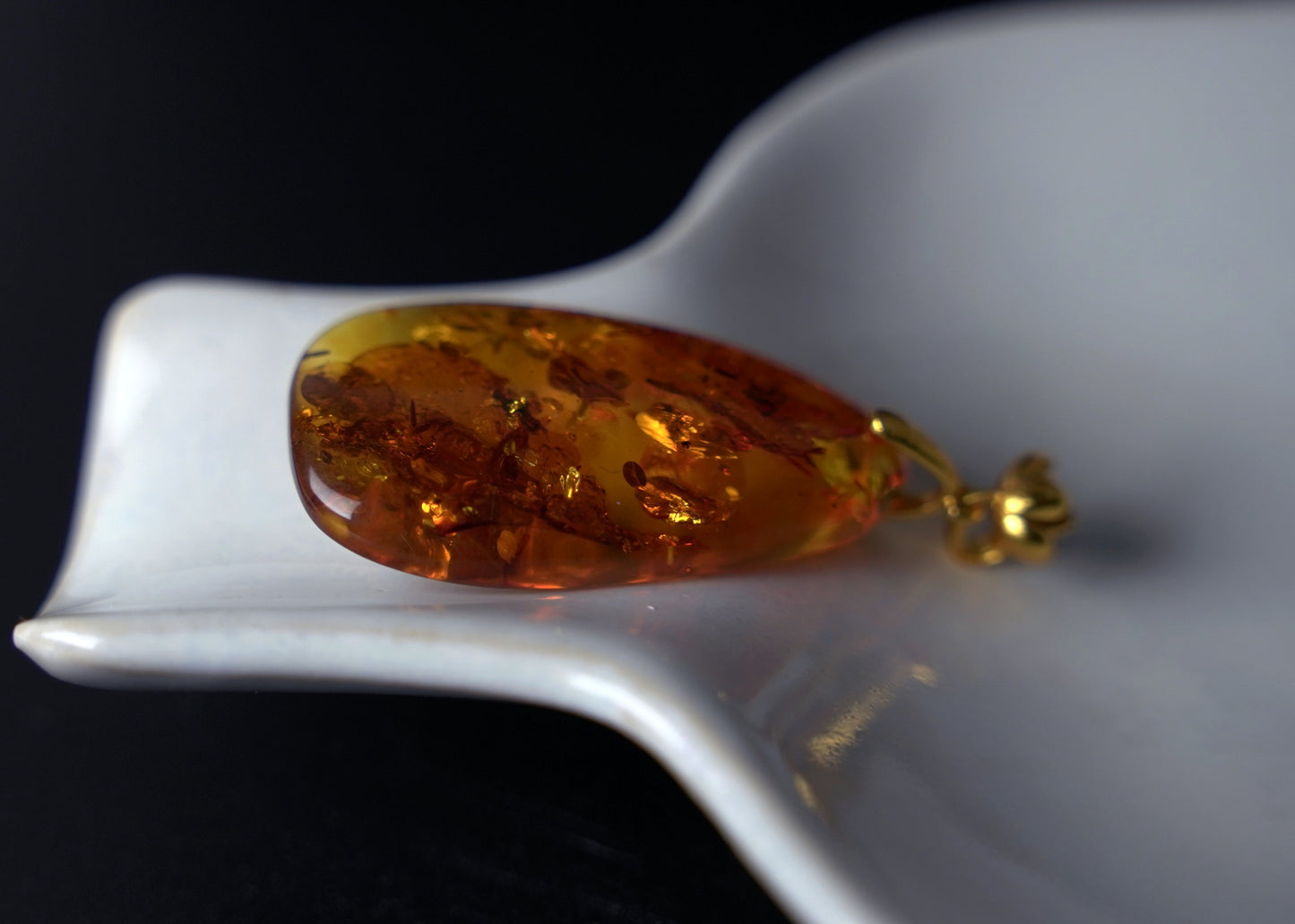 Certified Natural Amber Pendant – Golden Cognac Elegance