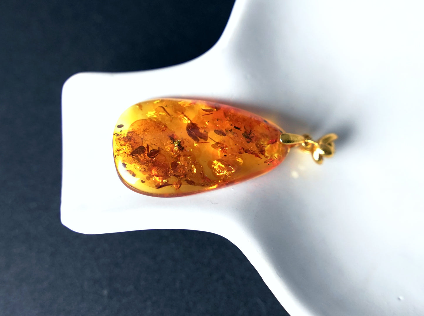 Certified Natural Amber Pendant – Golden Cognac Elegance