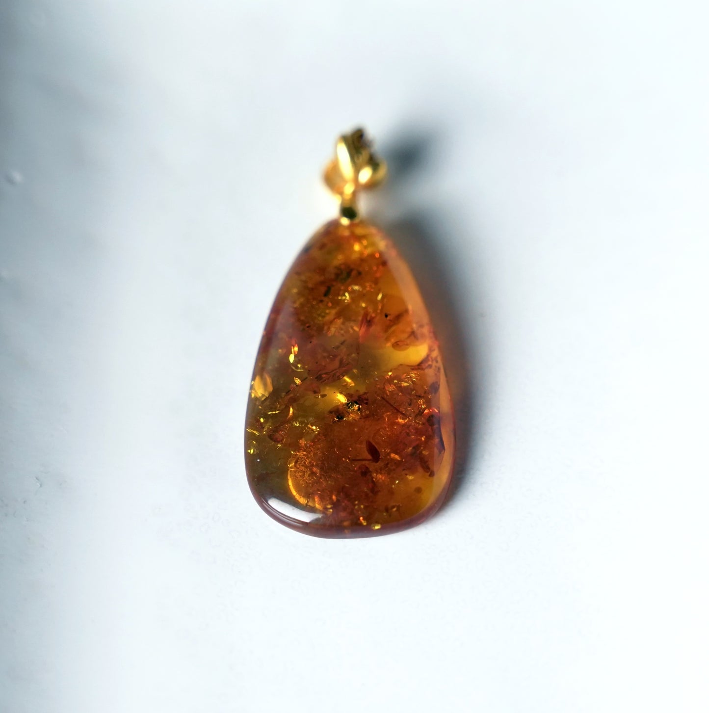 Certified Natural Amber Pendant – Golden Cognac Elegance