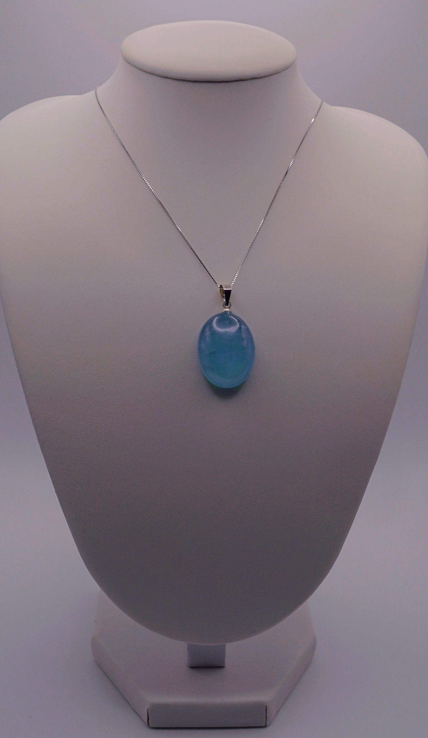 Certified Aquamarine Pendant Necklace - Light Blue Gemstone - Elegant Silver Jewelry