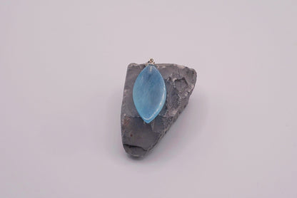 Certified Aquamarine Pendant Necklace - Light Blue Gemstone - Elegant Silver Jewelry