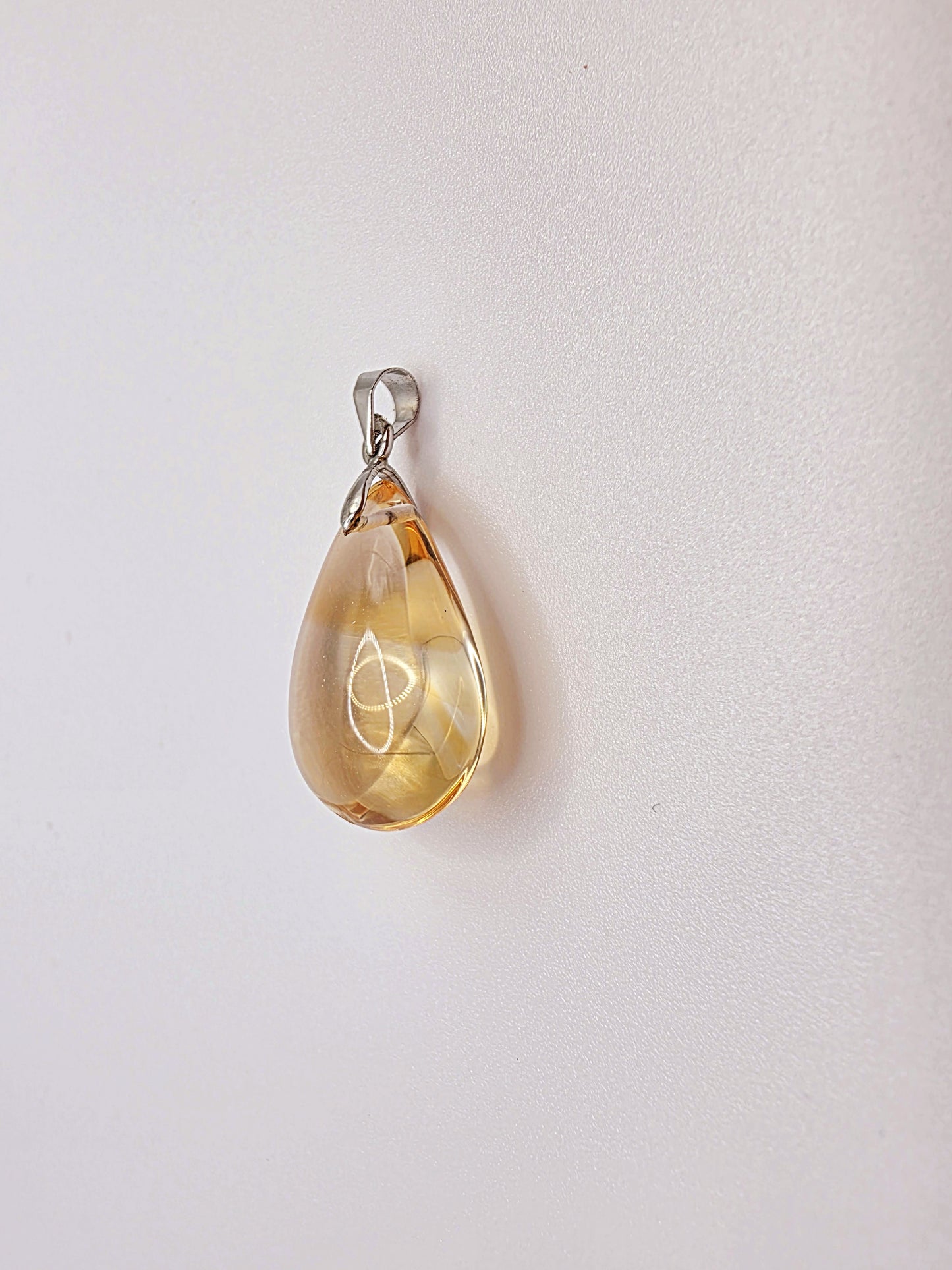Certified Natural Citrine Teardrop Pendant - Gemstone of Prosperity