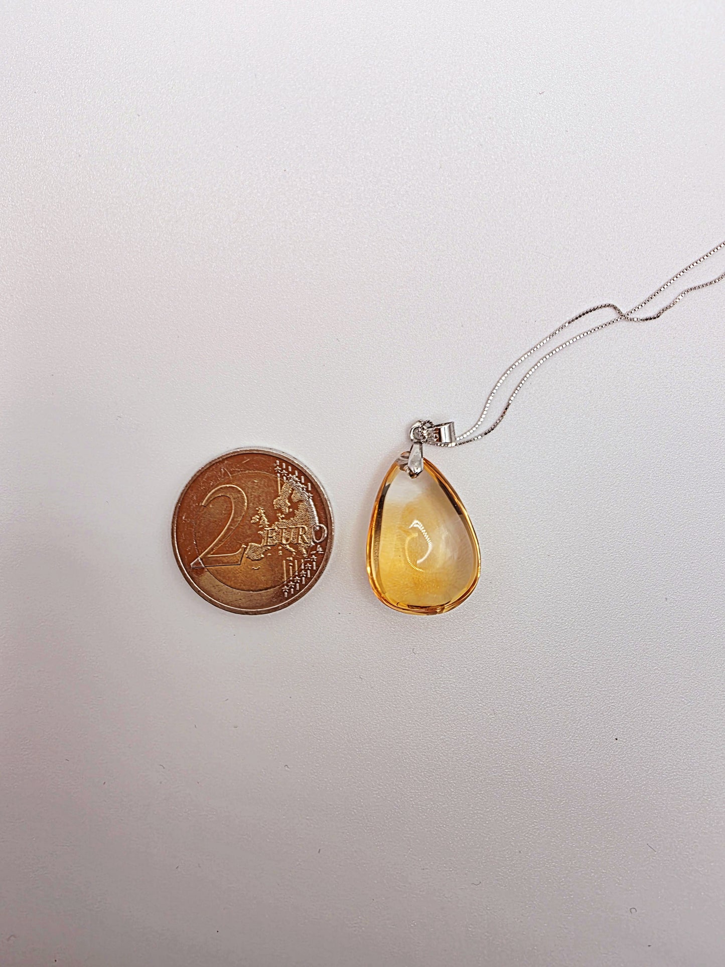 Certified Natural Citrine Teardrop Pendant - Gemstone of Prosperity