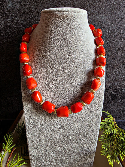 Fiery Coral Necklace