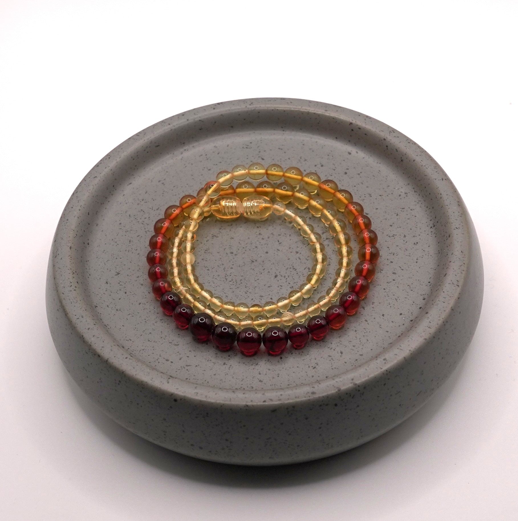 Burmese Amber Gradient Bead Necklace - Certified Natural 