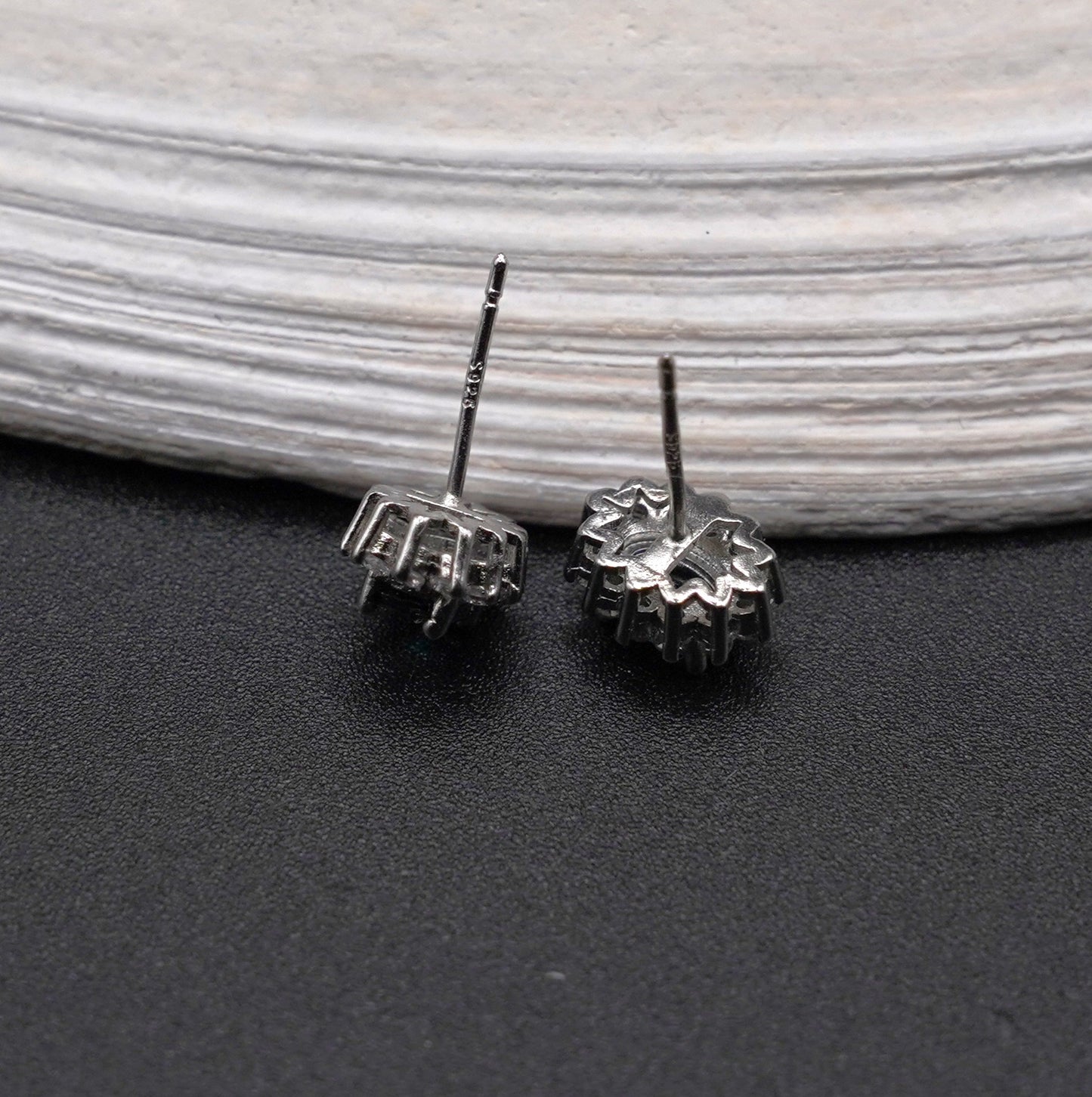 Green Topaz Oval-Cut Stud Earrings – S925 Halo Setting