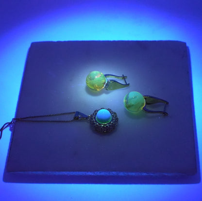 2pc Set - Burmese Honey Amber - Necklace and Earrings