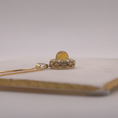 2pc Set - Burmese Honey Amber - Necklace and Earrings