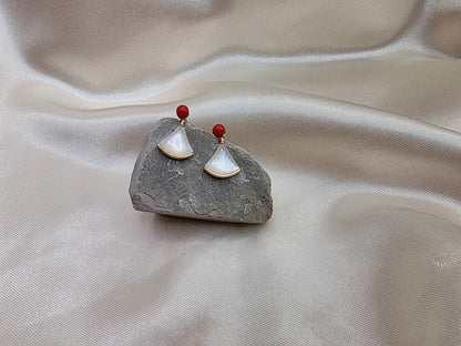 Mother-of-Pearl with Fiery Vibrance of Coral