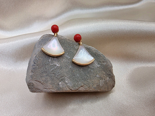 Mother-of-Pearl with Fiery Vibrance of Coral