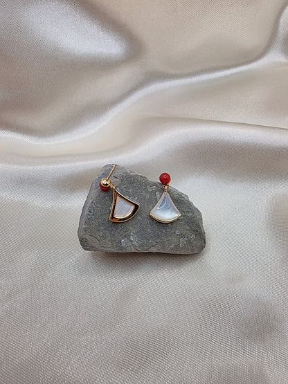 Mother-of-Pearl with Fiery Vibrance of Coral