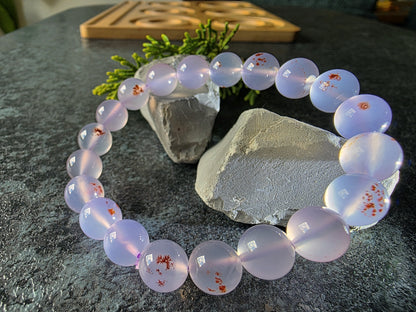 Translucent Nanhong Agate Bracelet