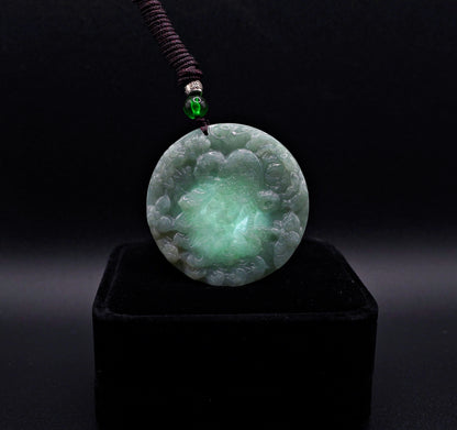 Phoenix Jadeite Pendant - Handcrafted Green Jadeite -  Symbol of Rebirth & Grace