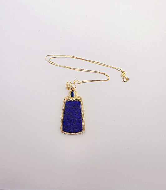 Certified Natural Lapiz Lazuli Pendant 
