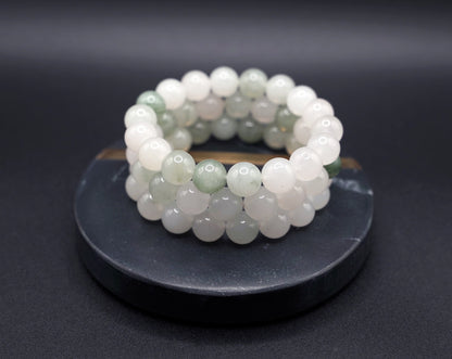 Multi-Strand Jade Bracelet Stack – Natural Green Jade Beads for Elegance & Energy