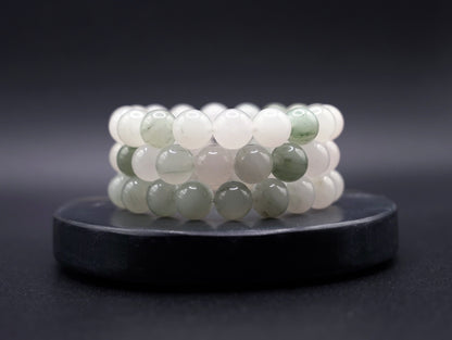 Multi-Strand Jade Bracelet Stack – Natural Green Jade Beads for Elegance & Energy