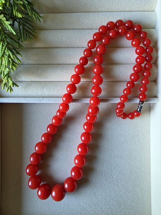 Certified Premium South Red Agate Necklace